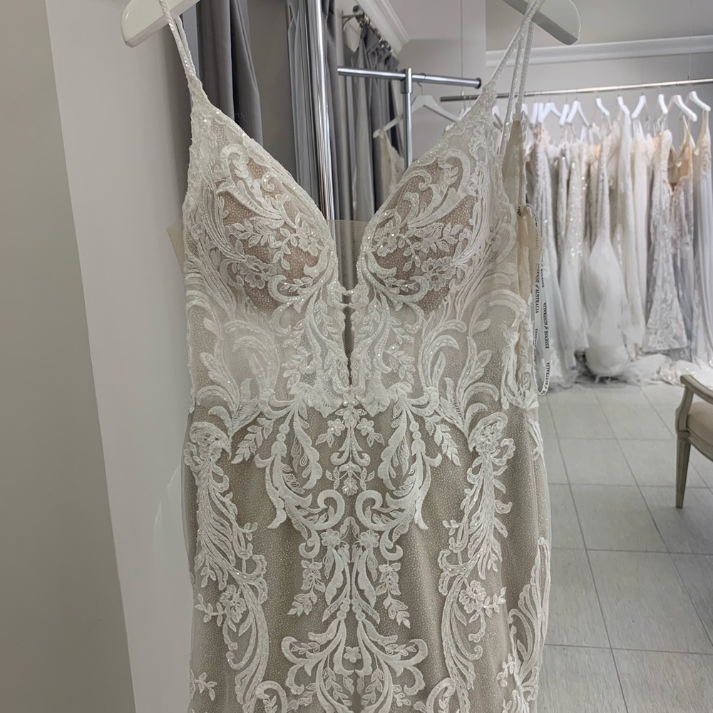 Mermaid style white wedding dress